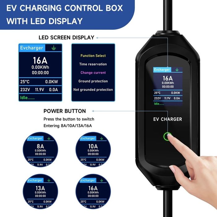 Зарядна станция  електрически автомобил тип 1 3.5 kw. 16 ампера