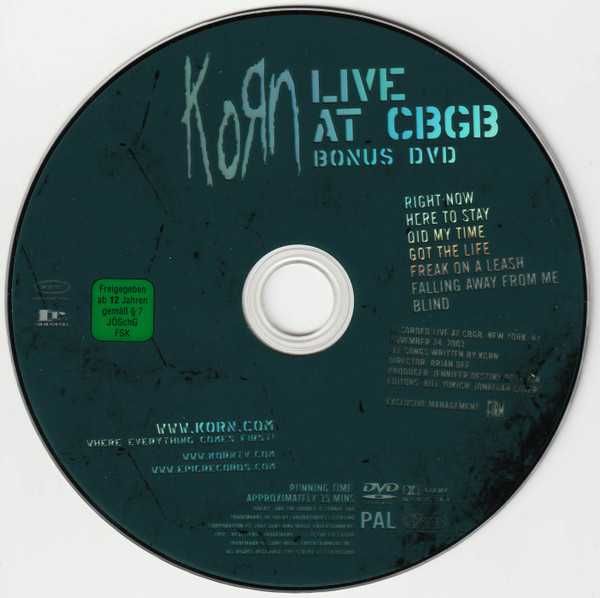 CD+DVD Korn - Greatest Hits Vol. 1 2004