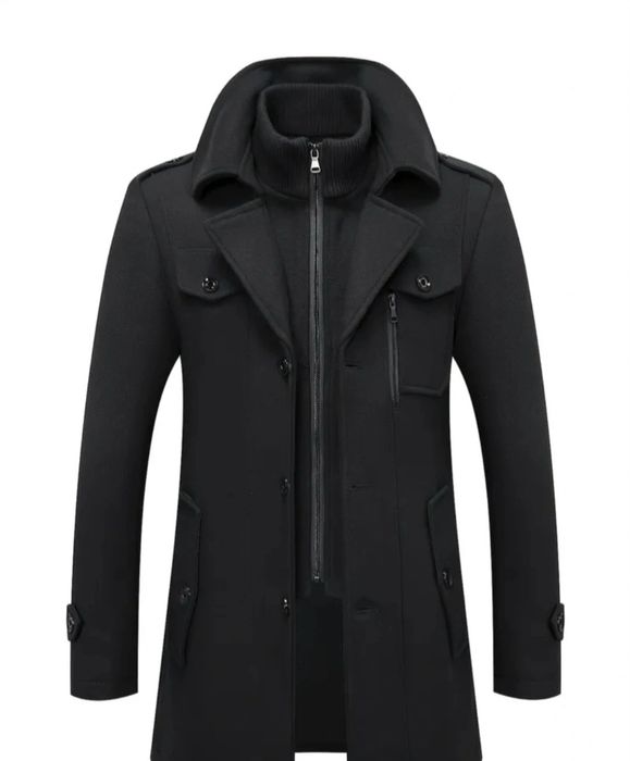 Palton negru bărbați