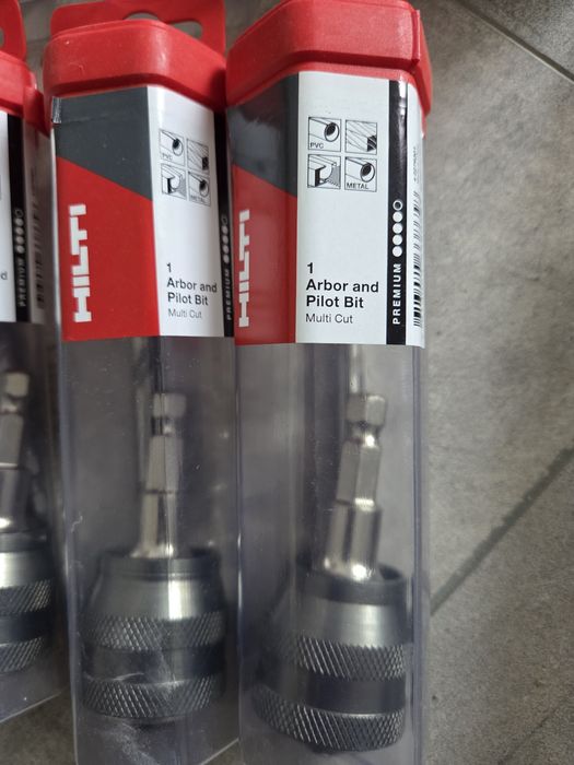 Hilti Arbor, pilot bit and drill bits