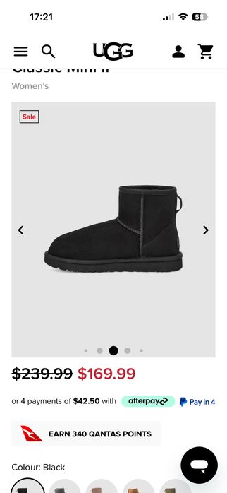 Оригинален UGG Classic Mini Ld00 Black 36