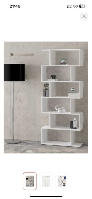 Стеллаж напольный Letto Mebel, 73x25x175.7 см, белый