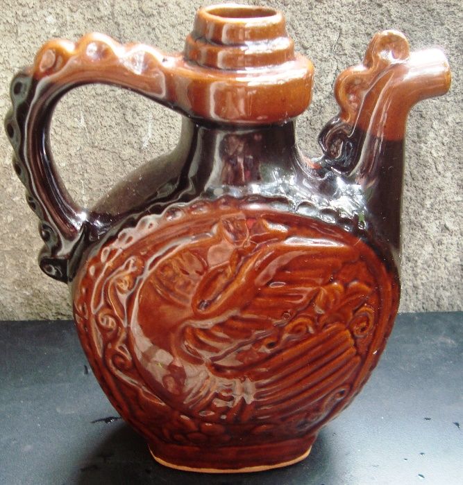Стар керамичен съд от Троян бърдук пъвур 1 литър и 5 чаши