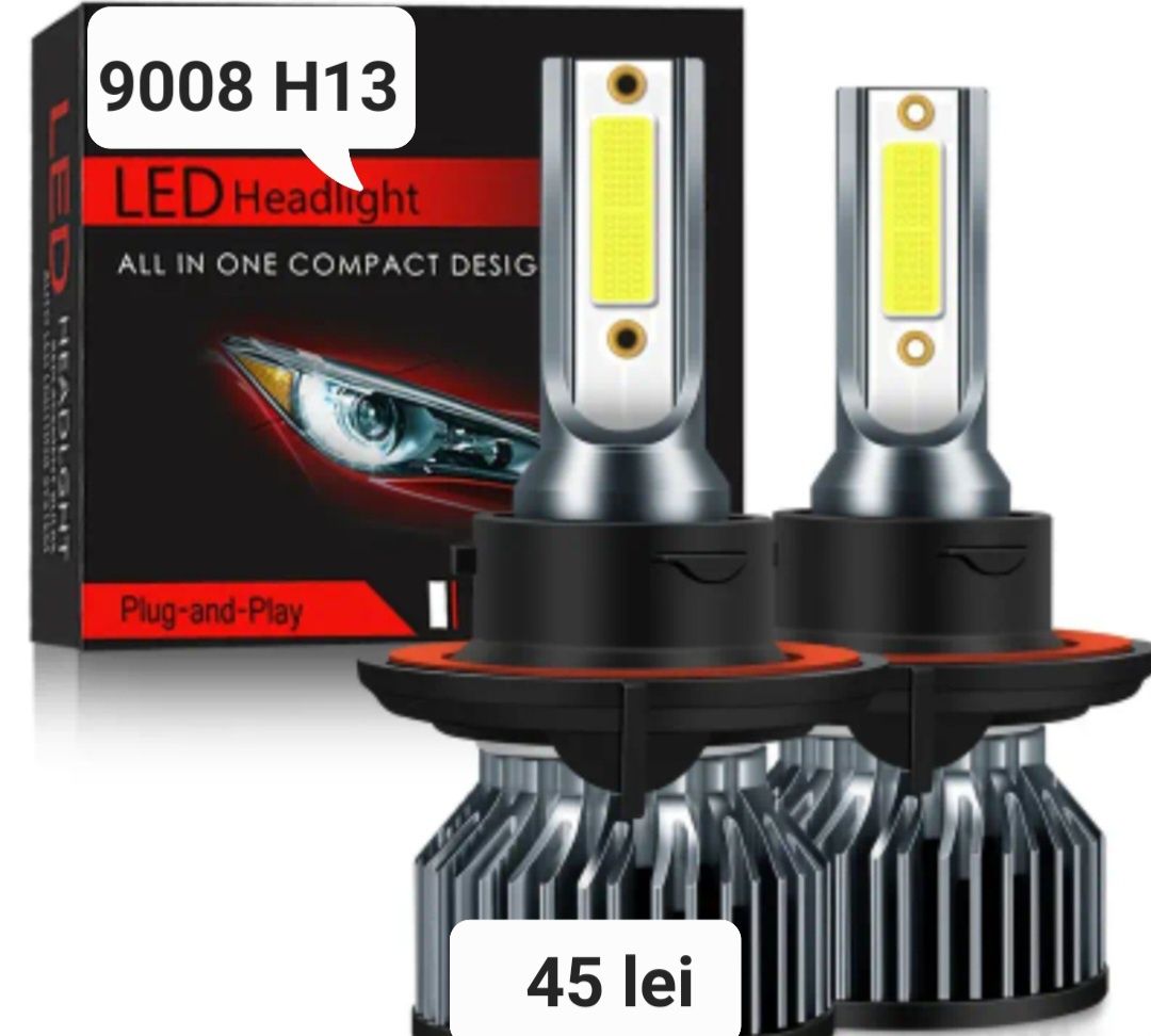 Becuri LED H13 9008 20000LM set 2buc