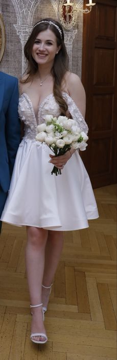 Rochita de cununie cu corset cu pietricele