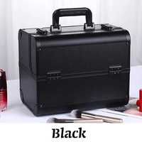 Куфар за Гримове в Черен Цвят Размери: 32см /25см /20см