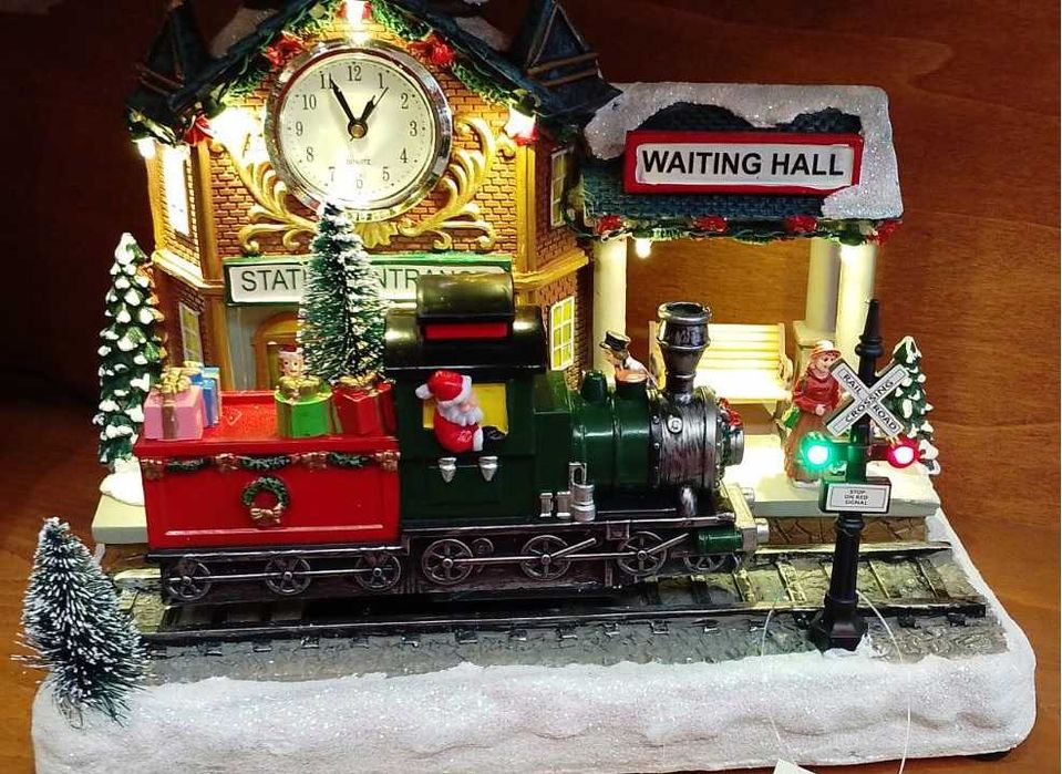 Коледен ЛОКОМОТИВ с Д.К., декорация, украса, подарък