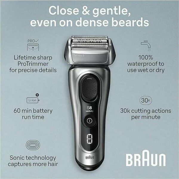 Водонепроницаемая мужская электробритва Braun Series 5 51-W1600s с 3 п