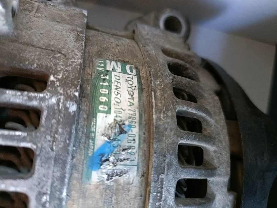 Alternator original Denso Toyota Corolla Verso D4D, 2.2 L diesel, 2007