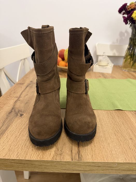 Ghete din piele intoarsa Zara trafaluc 37