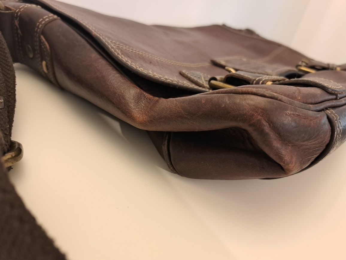 Geanta / servieta vintage Fossil piele