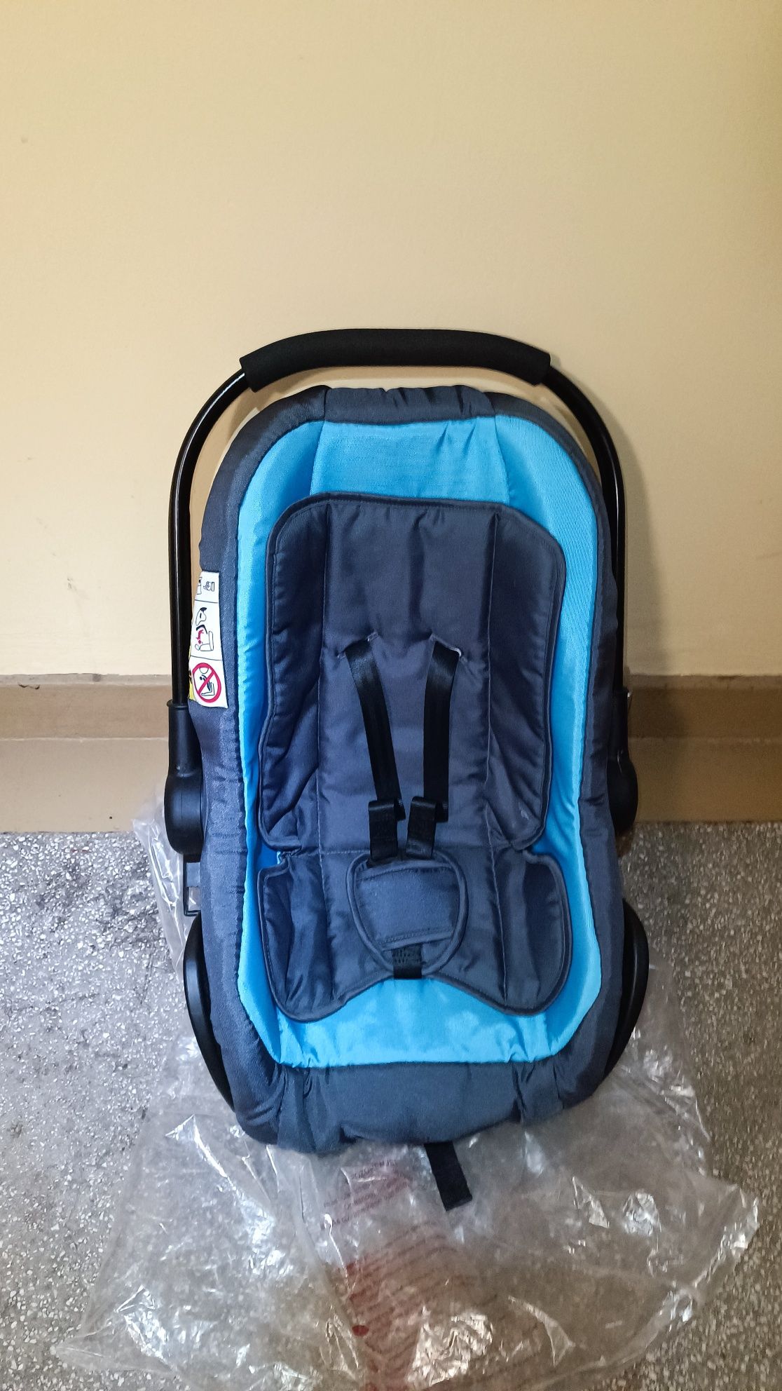 Carucior 3 in 1 Kerttu Coral Gri cu Turquoise