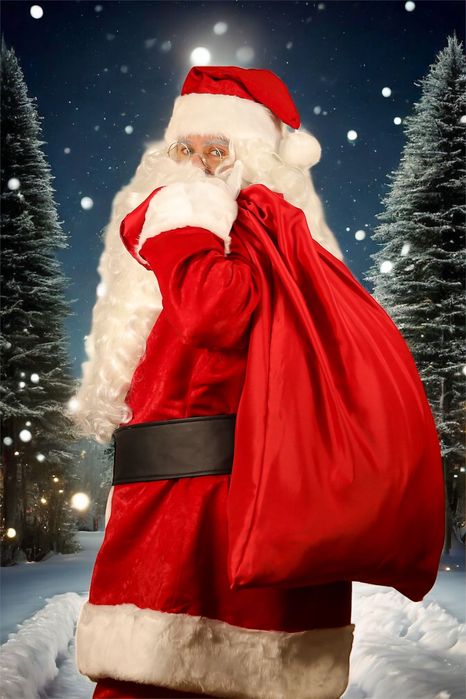 Moș Crăciun și spiriduș