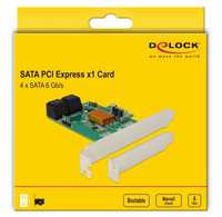 3 buc x PCI Express x1 card cu 4 porturi SATA III (Delock 90382)