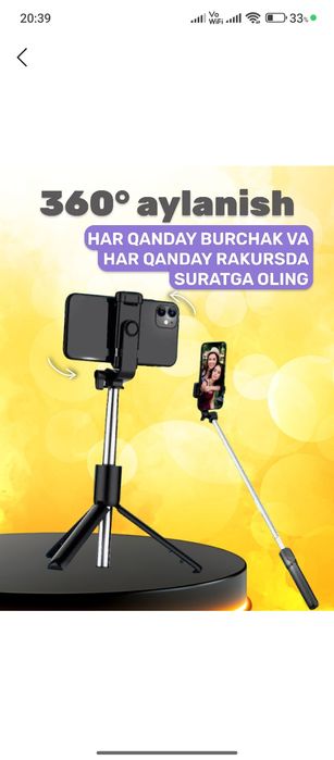 Mini shtativ мини штатив masofaviy boshqariladigan shtativ