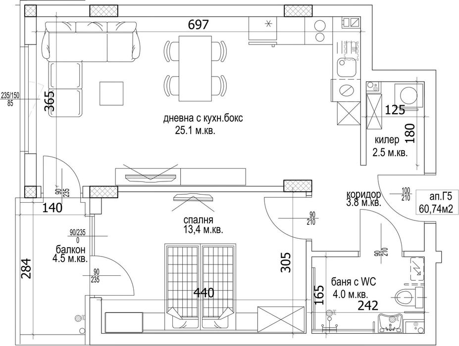 Продава се Двустаен апартамент в Варна, Кайсиева градина - 72 кв.м за 1410 €/кв.м - Снимка #3