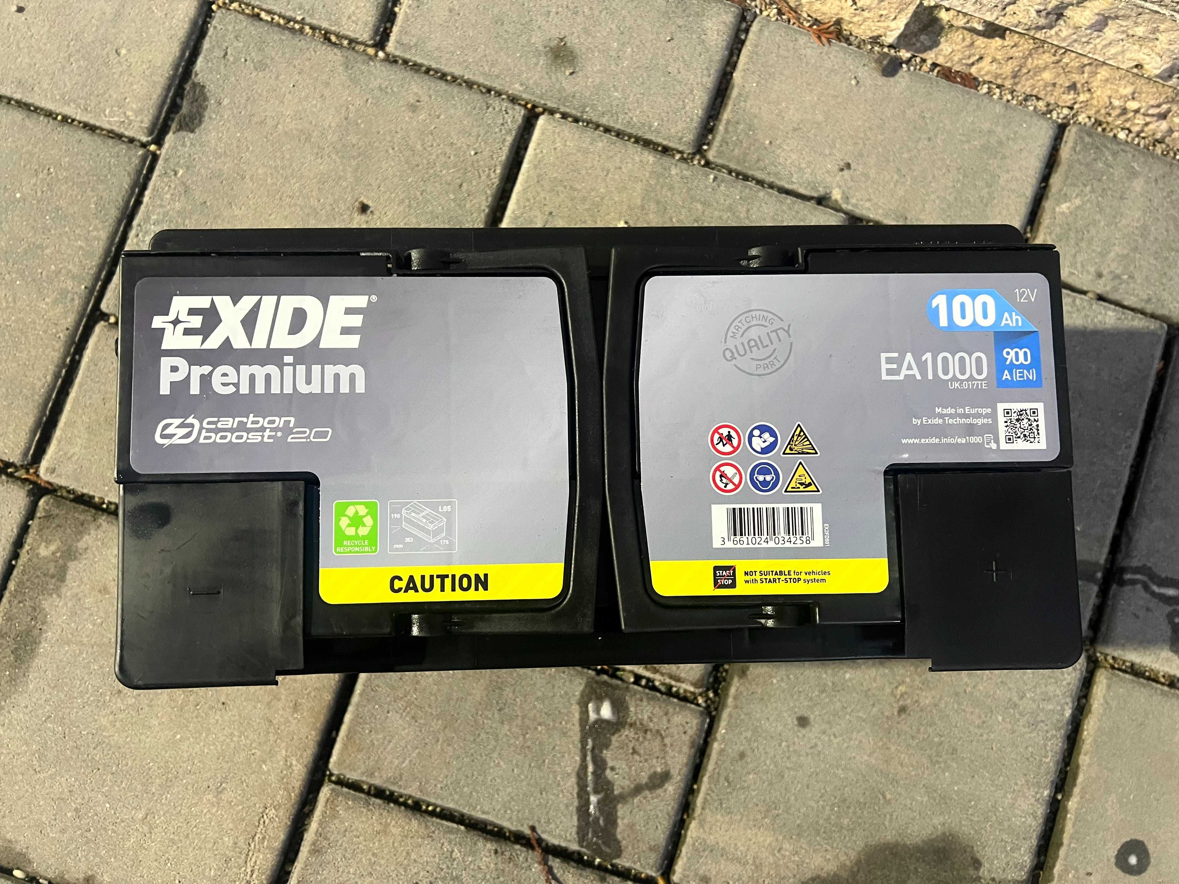 Baterie acumulator auto EXIDE Premium 100Ah 12V 900A EA1000 noua 2023