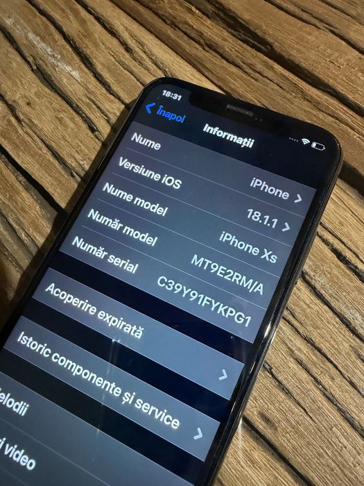iphone Xs, 64Gb gri inchis, cablu incarcator, husa