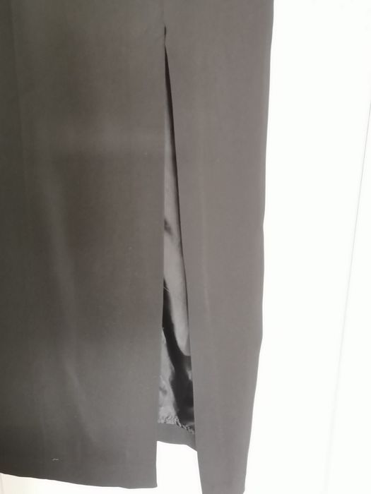 Rochie de ocazie, neagra, cu crăpătura, 36, H&M