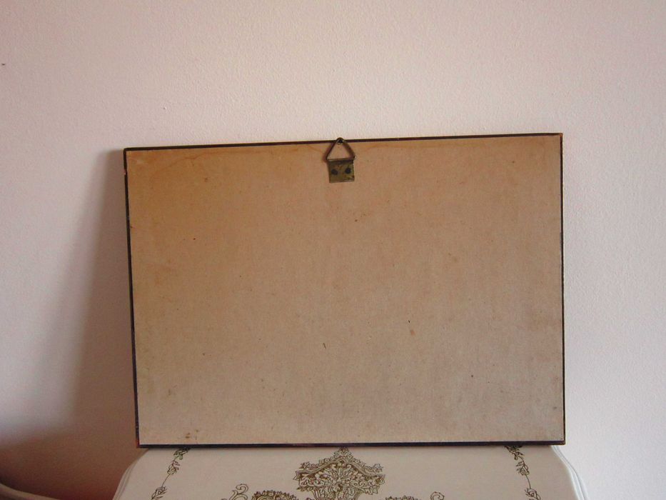 tablou Catedralele Germaniei handmade cupru pe lemn 1960