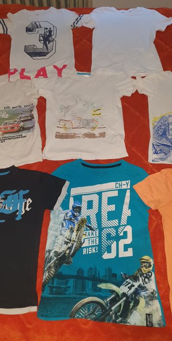 Lot 8  tricouri baiat 7-8 ani