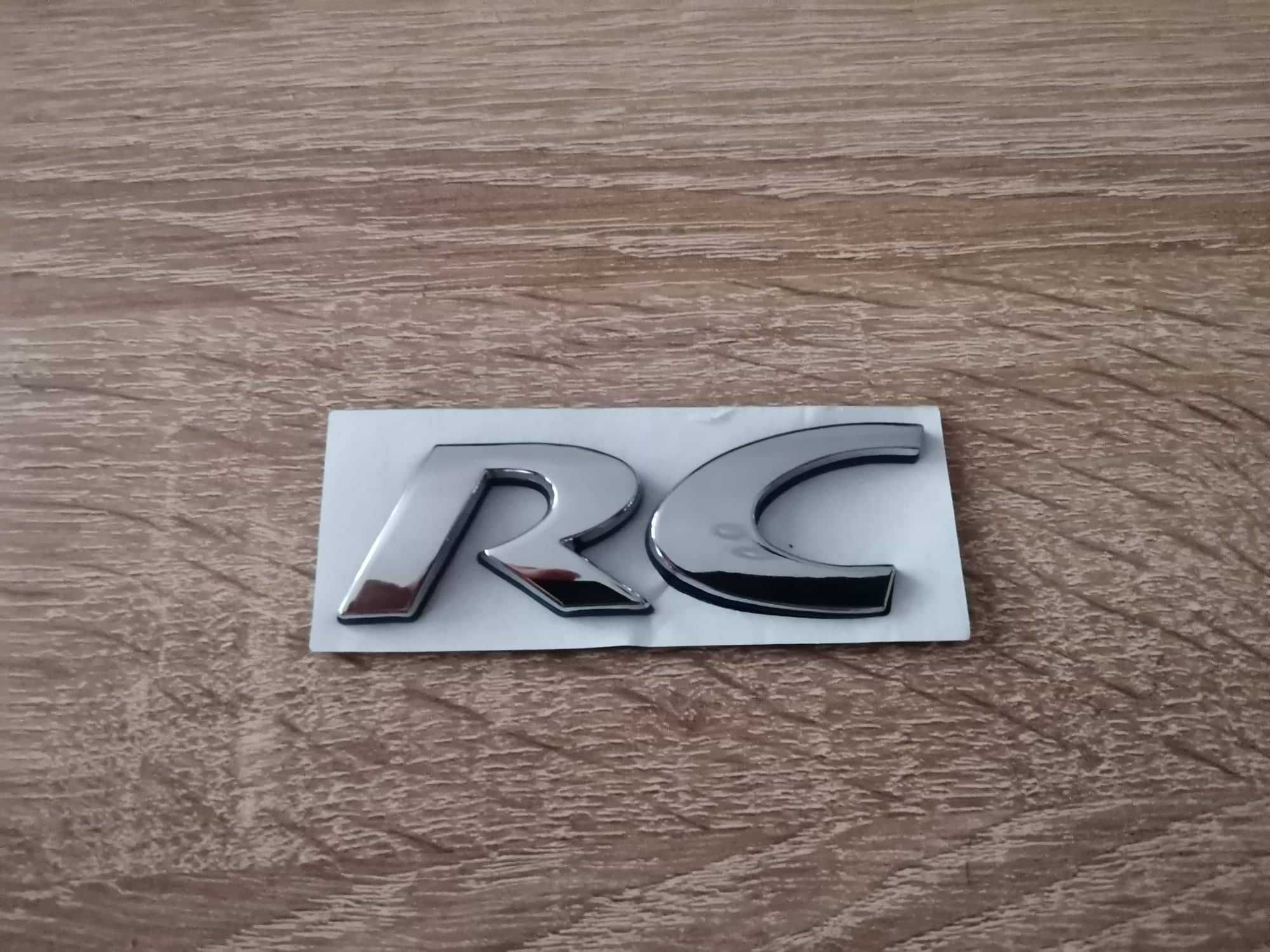 Peugeot РС Пежо RC сребриста емблема надпис