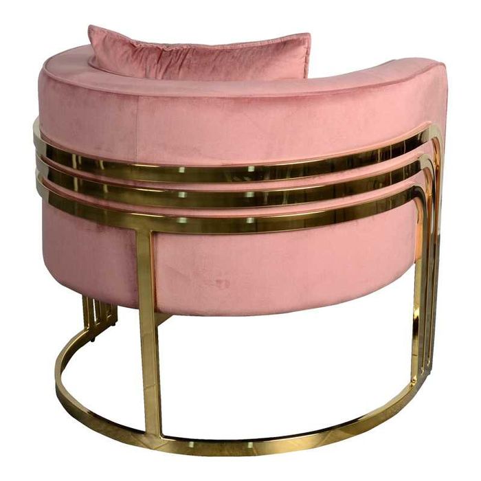 Фотьойл, Roblu, Розов, Черен, Кадифе, 72х77.4х70см.