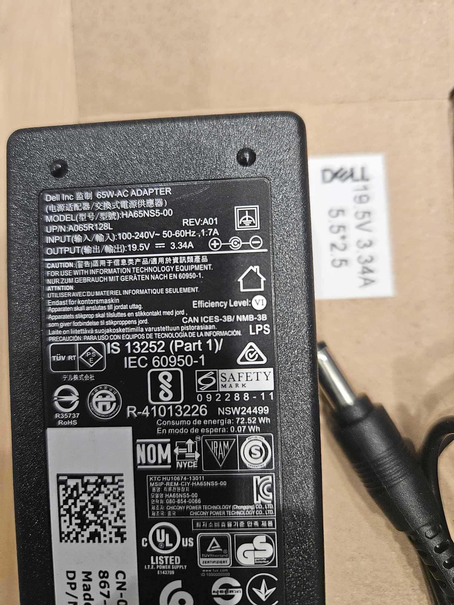 НОВИ! +Гаранция! Зарядно захранване Адаптер Charger Dell HA65NS5-00