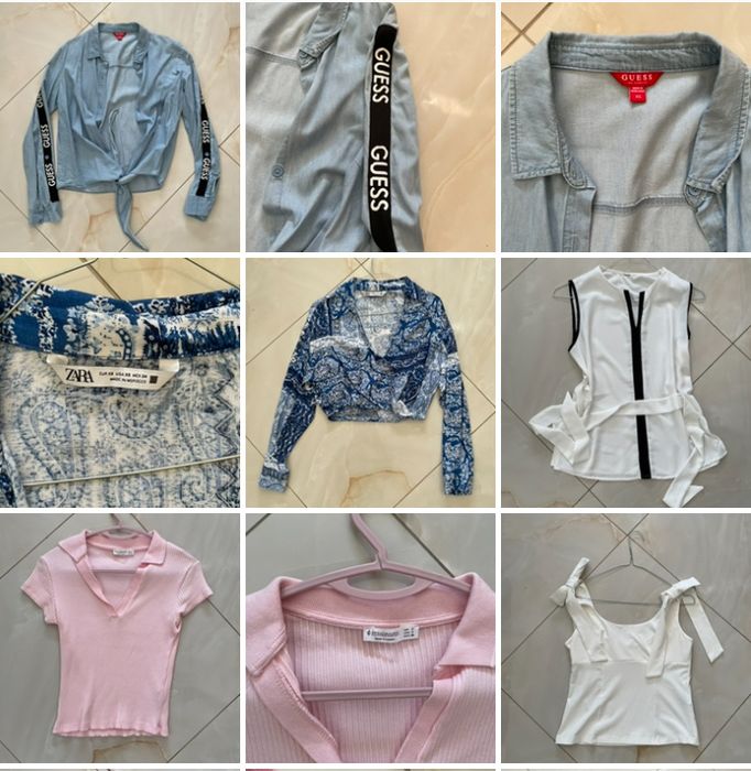 Риза , Zara тениска, потник zara , жилетка , блуза , зара