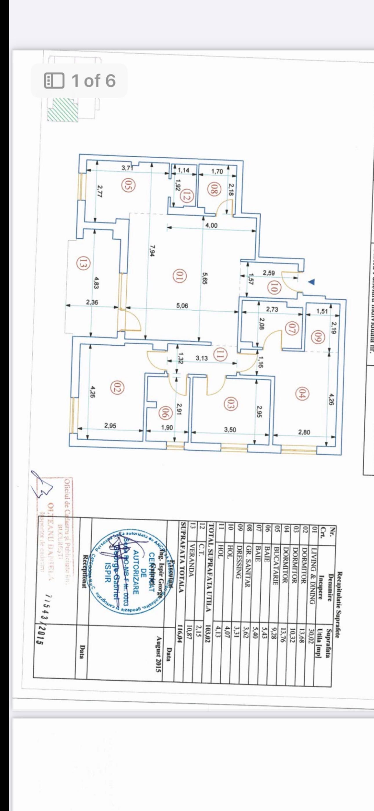 apartament spațios cu 4  Camere si 3 parcări / Direct proprietar/