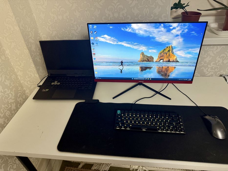Игровой комплект ASUS ROG Strix G15 +Монитор + кресло+клавиатура и