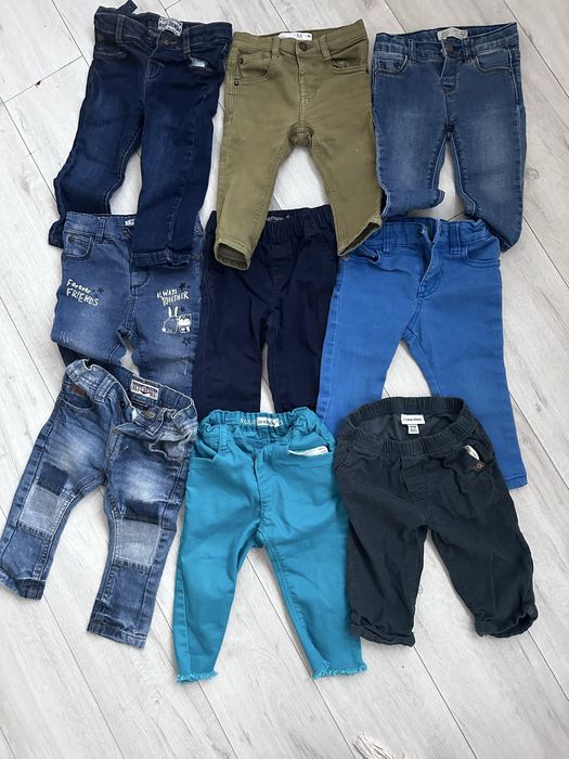 Blugi băieți - 9 perechi vârsta 7- 12 luni