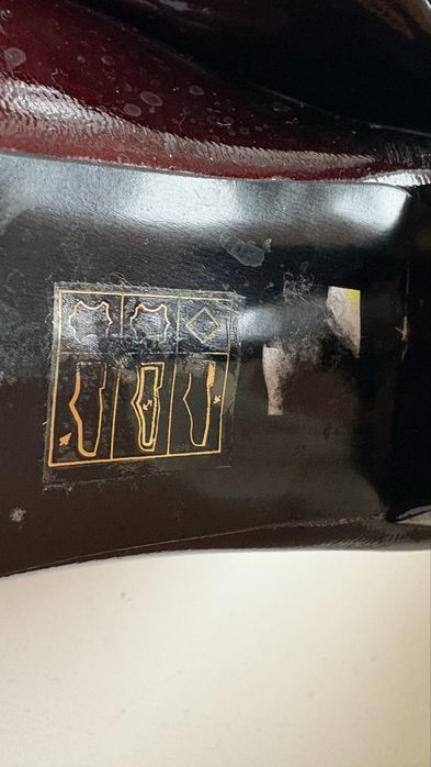 Pantofi piele naturala burgundy  visiniu cu toc 36