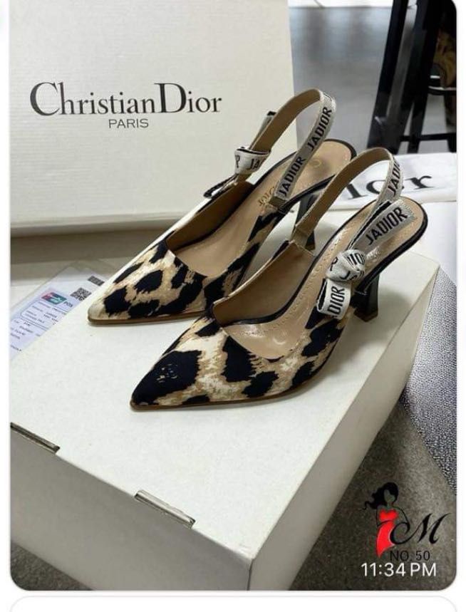 Dior обувки на ток остри диор кафяви бежови черни сандали тигрови