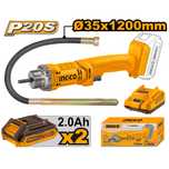 Vibrator pentru Beton 20V cu 2 Acumulatori 2Ah