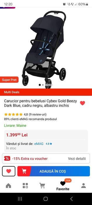Vand carut Cybex Beezy Ocean Blue