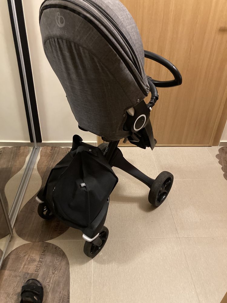 Детска количка  Stokke Xplory V6 + кош за новородено Modern Grey