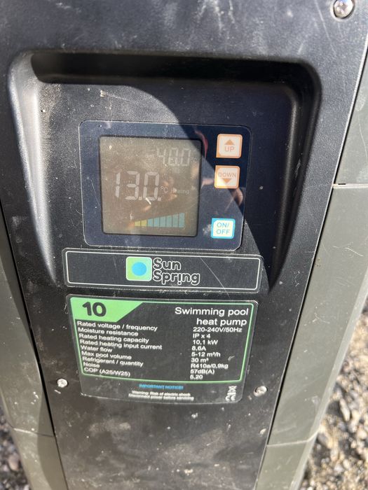 Pompa incalzire piscina 10mc pe ora SunSpring 10