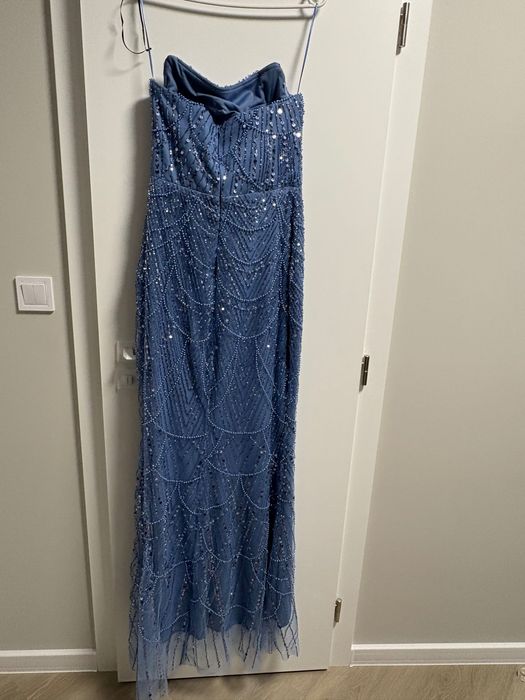 Бална Рокля- синкав син тон