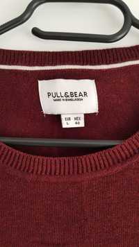 Pulover PULL & BEAR marime L - rosu inchis / grena