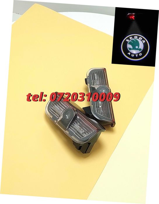 Proiectoare Logo Skoda Superb Portiera  Led Laser emblema sigla H