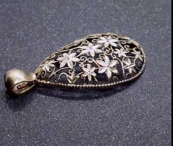 pandantiv „grădina de argint” • filigran