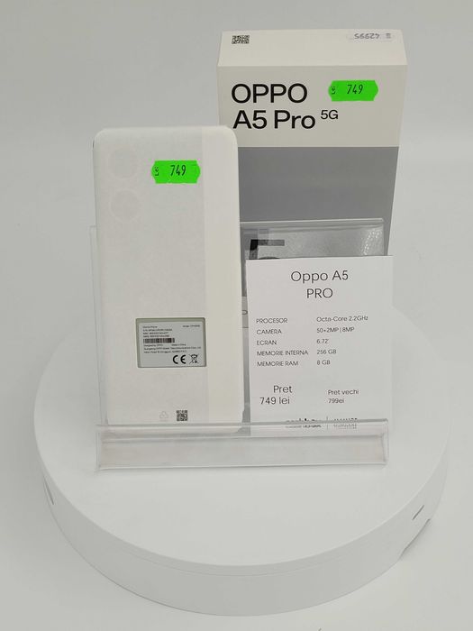 Garantie 24 luni Oppo A5 PRO 256GB Produs Nou CashBox