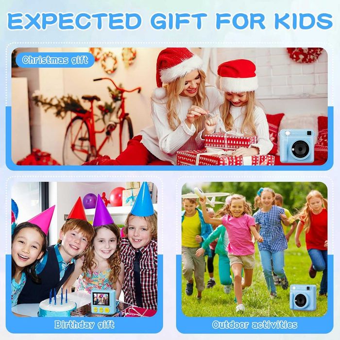 Детски фотоапарат за моментални снимки с принтиране 32GB