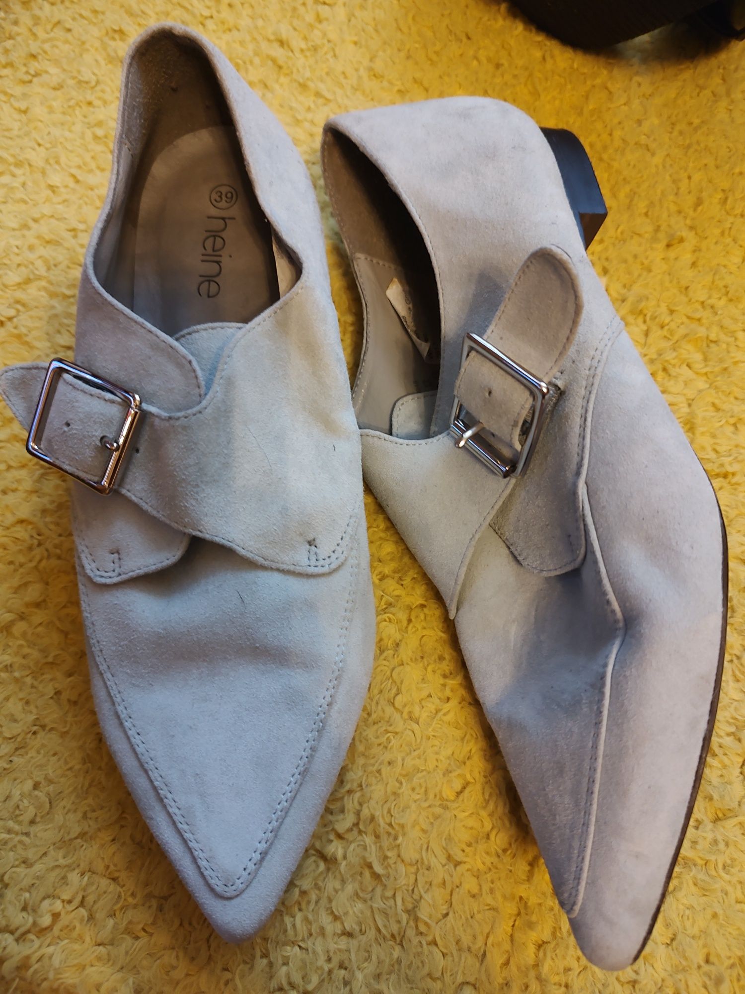 Pantofi piele suedez Heine