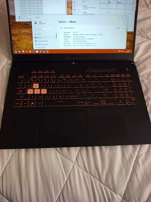 Laptop gaming - ASUS TUF - AMD RYZEN 9 - 32GB RAM - RTX 4070 8GB - NOU