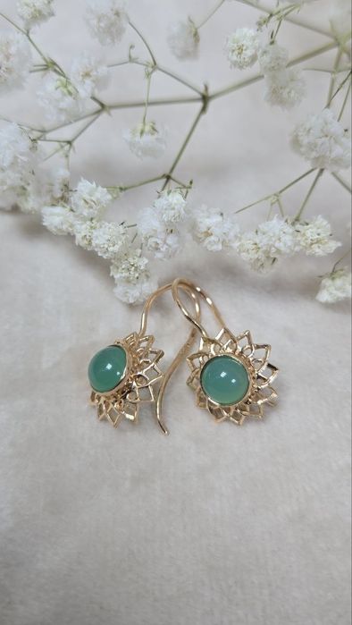 Серьги золотые ЖанТаС ломбард Астана