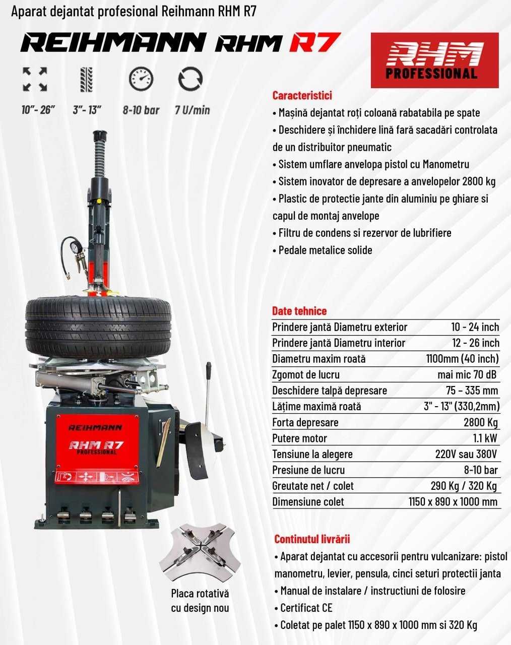 Mașină dejantat anvelope REIHMANN RHM R7 26 inch