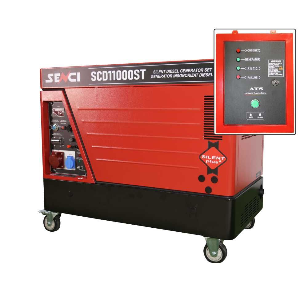 Generator de curent insonorizat SENCI SCD11000ST 400V 8,5kW Diesel ATS