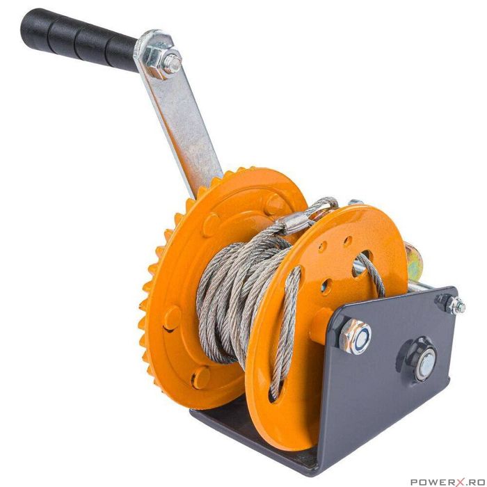 Troliu manual 454 Kg, cu cablu 5m, Powermat